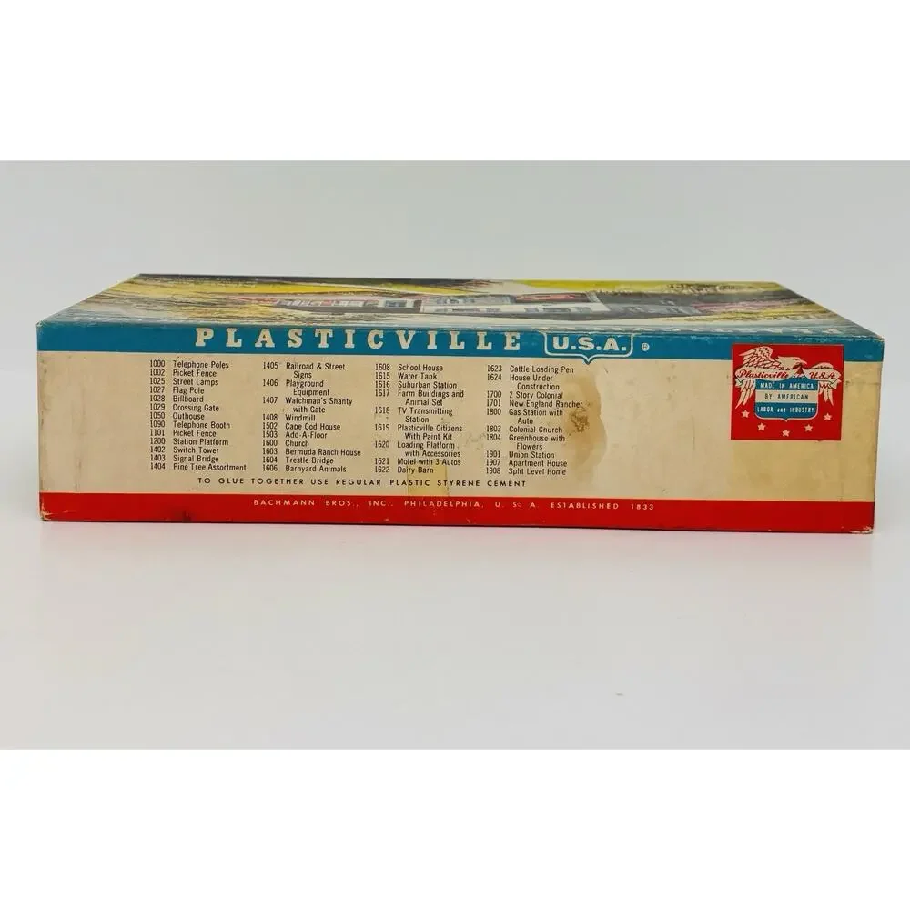 Plasticville O & S Gauge Split Level Home White Gray Charcoal Cream 1908-198